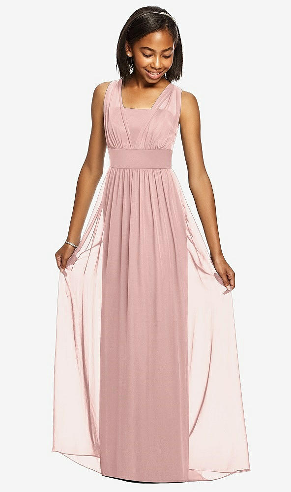 Front View - Rose - PANTONE Rose Quartz Dessy Collection Junior Bridesmaid Dress JR543