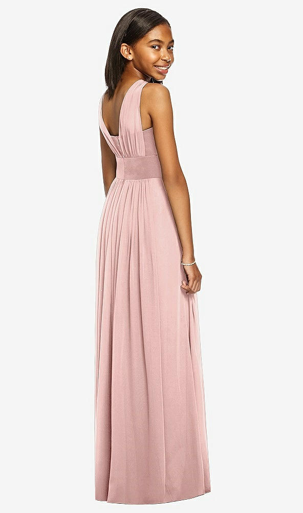 Back View - Rose - PANTONE Rose Quartz Dessy Collection Junior Bridesmaid Dress JR543