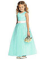 Front View Thumbnail - Coastal & Blush Flower Girl Dress FL4060