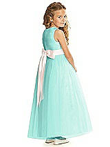 Rear View Thumbnail - Coastal & Blush Flower Girl Dress FL4060