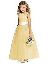 Front View Thumbnail - Maize & Blush Flower Girl Dress FL4060