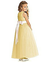 Rear View Thumbnail - Maize & Blush Flower Girl Dress FL4060