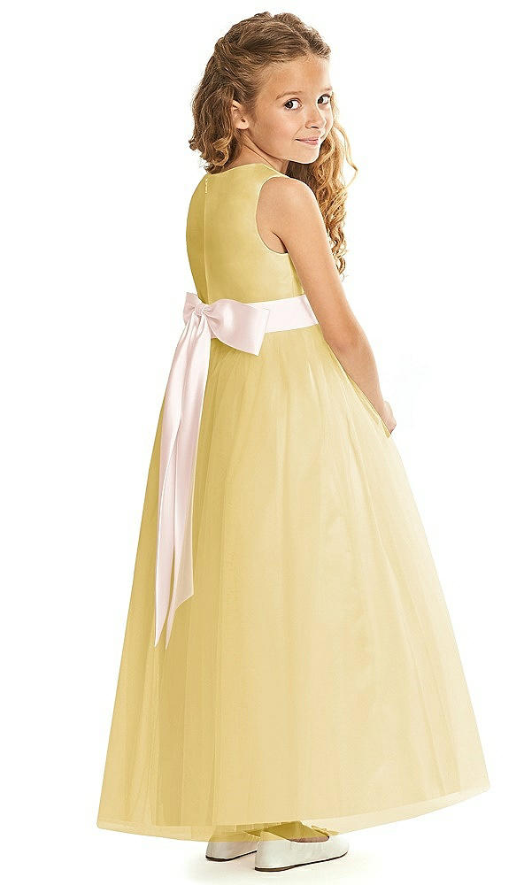 Back View - Maize & Blush Flower Girl Dress FL4060