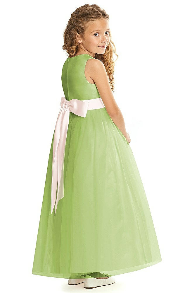 Back View - Mojito & Blush Flower Girl Dress FL4060