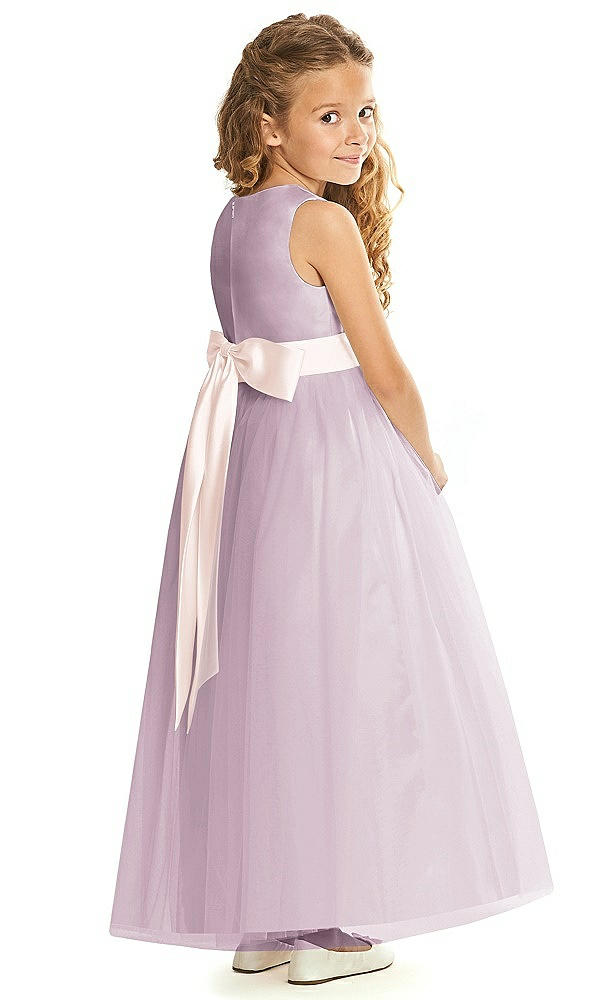 Back View - Suede Rose & Blush Flower Girl Dress FL4060