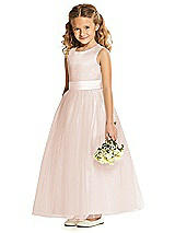 Front View Thumbnail - Cameo & Blush Flower Girl Dress FL4060