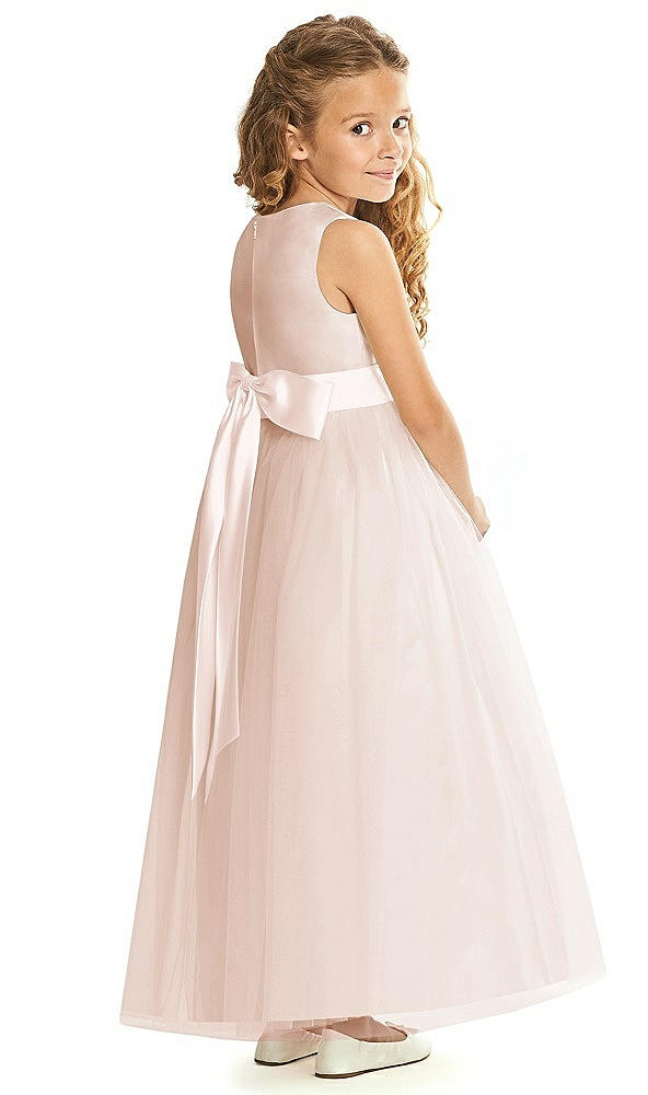 Back View - Cameo & Blush Flower Girl Dress FL4060