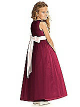 Rear View Thumbnail - Cabernet & Blush Flower Girl Dress FL4060