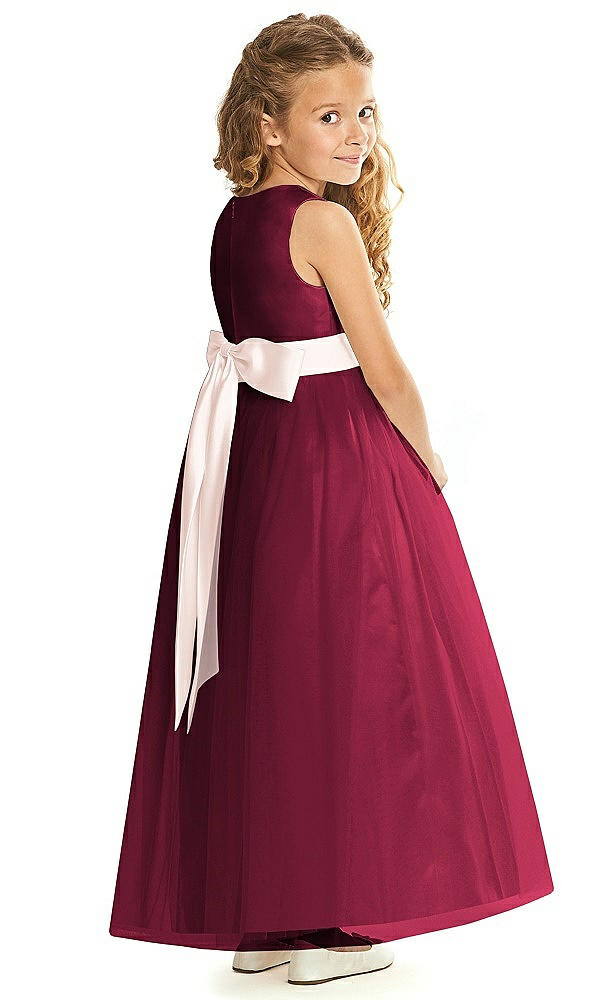 Back View - Cabernet & Blush Flower Girl Dress FL4060