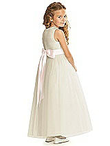 Rear View Thumbnail - Champagne & Blush Flower Girl Dress FL4060