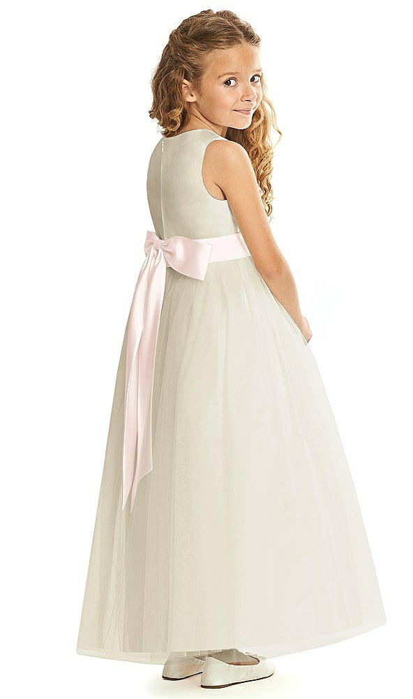 Back View - Champagne & Blush Flower Girl Dress FL4060