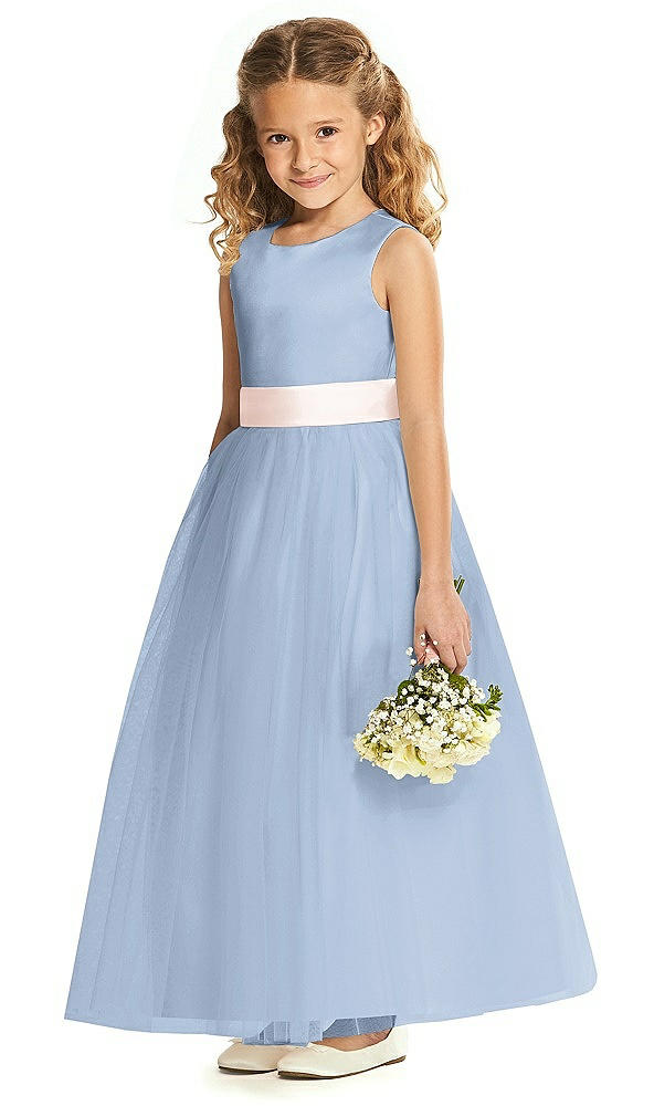 Front View - Cloudy & Blush Flower Girl Dress FL4060