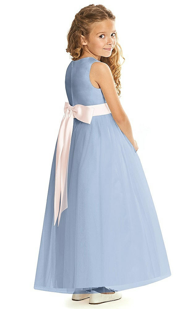 Back View - Cloudy & Blush Flower Girl Dress FL4060