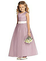 Front View Thumbnail - Dusty Rose & Blush Flower Girl Dress FL4060