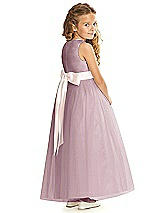 Rear View Thumbnail - Dusty Rose & Blush Flower Girl Dress FL4060