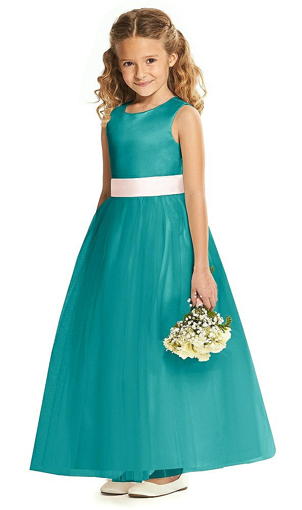 Front View - Jade & Blush Flower Girl Dress FL4060