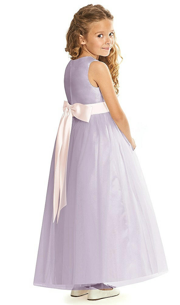 Back View - Lilac Haze & Blush Flower Girl Dress FL4060