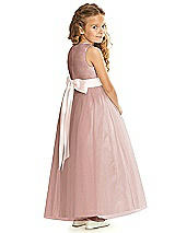 Rear View Thumbnail - Neu Nude & Blush Flower Girl Dress FL4060