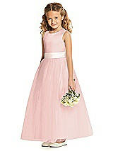 Front View Thumbnail - Rose - PANTONE Rose Quartz & Blush Flower Girl Dress FL4060