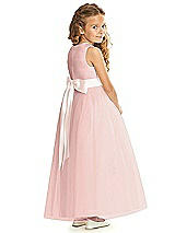 Rear View Thumbnail - Rose - PANTONE Rose Quartz & Blush Flower Girl Dress FL4060