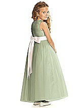 Rear View Thumbnail - Sage & Blush Flower Girl Dress FL4060