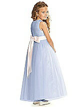 Rear View Thumbnail - Sky Blue & Blush Flower Girl Dress FL4060