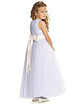 Rear View Thumbnail - Silver Dove & Blush Flower Girl Dress FL4060