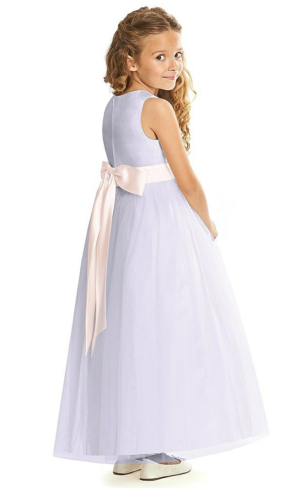 Back View - Silver Dove & Blush Flower Girl Dress FL4060