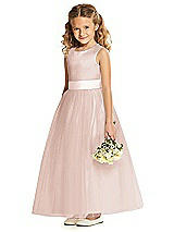 Front View Thumbnail - Toasted Sugar & Blush Flower Girl Dress FL4060