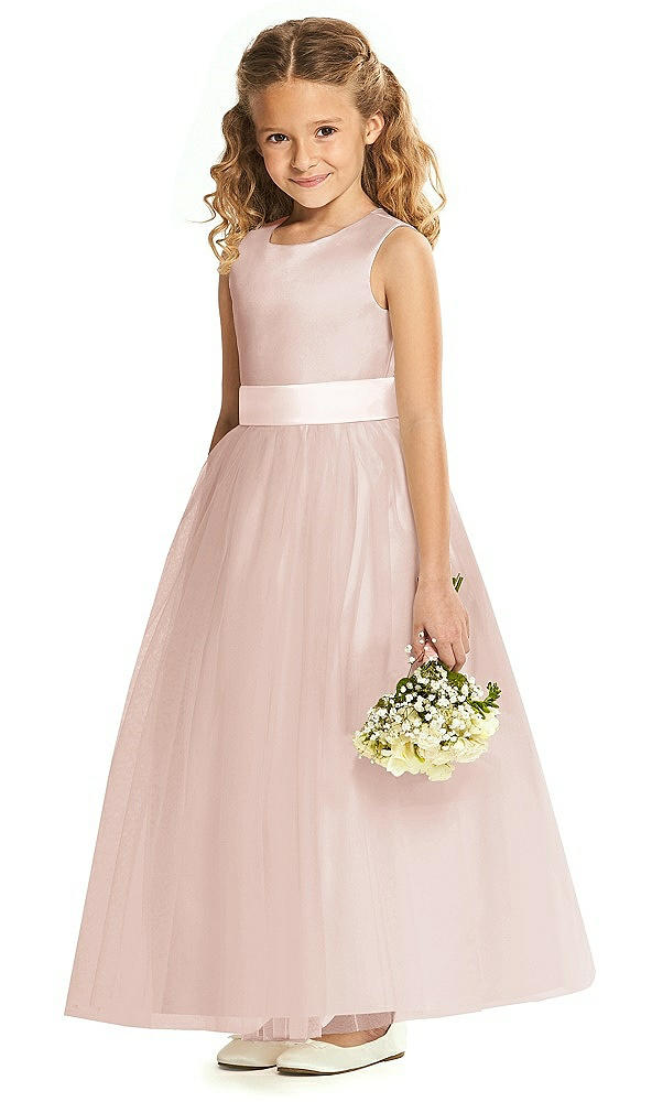 Front View - Toasted Sugar & Blush Flower Girl Dress FL4060