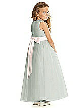 Rear View Thumbnail - Willow Green & Blush Flower Girl Dress FL4060