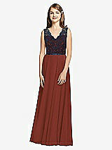 Front View Thumbnail - Auburn Moon & Midnight Navy Dessy Collection Junior Bridesmaid Dress JR542