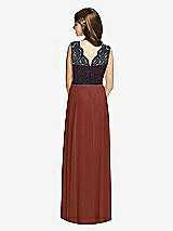 Rear View Thumbnail - Auburn Moon & Midnight Navy Dessy Collection Junior Bridesmaid Dress JR542