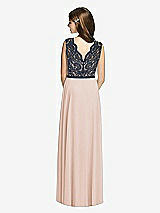 Rear View Thumbnail - Cameo & Midnight Navy Dessy Collection Junior Bridesmaid Dress JR542