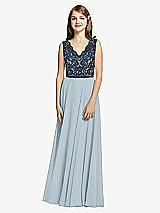 Front View Thumbnail - Mist & Midnight Navy Dessy Collection Junior Bridesmaid Dress JR542