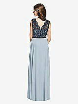 Rear View Thumbnail - Mist & Midnight Navy Dessy Collection Junior Bridesmaid Dress JR542