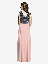 Rear View Thumbnail - Rose - PANTONE Rose Quartz & Midnight Navy Dessy Collection Junior Bridesmaid Dress JR542