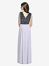 Rear View Thumbnail - Silver Dove & Midnight Navy Dessy Collection Junior Bridesmaid Dress JR542