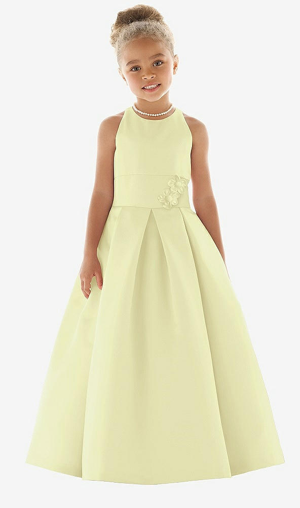 Front View - Butter Yellow Flower Girl Dress FL4059