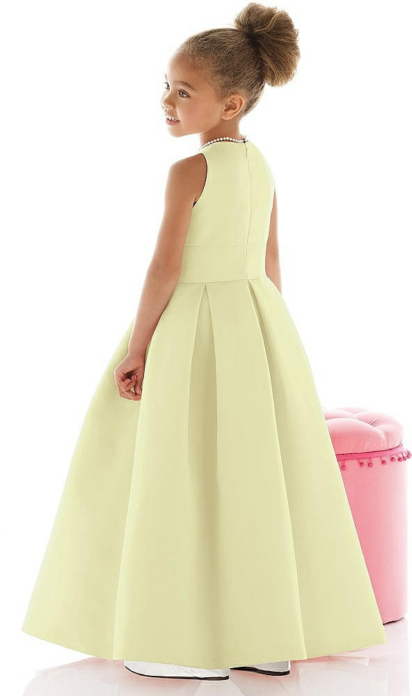 Back View - Butter Yellow Flower Girl Dress FL4059