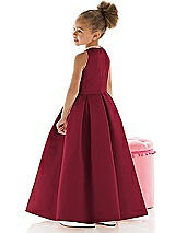 Rear View Thumbnail - Burgundy Flower Girl Dress FL4059