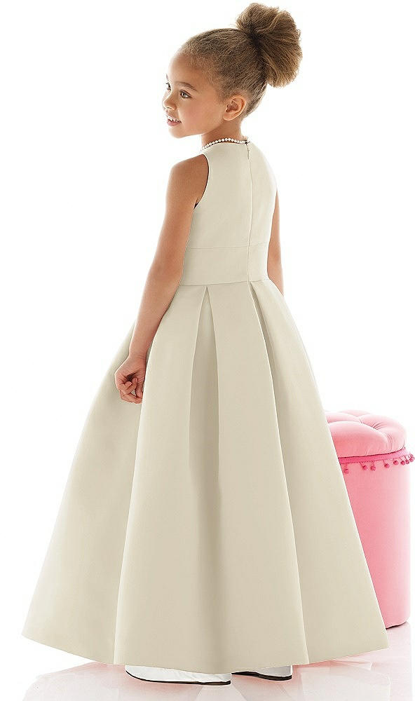 Back View - Champagne Flower Girl Dress FL4059