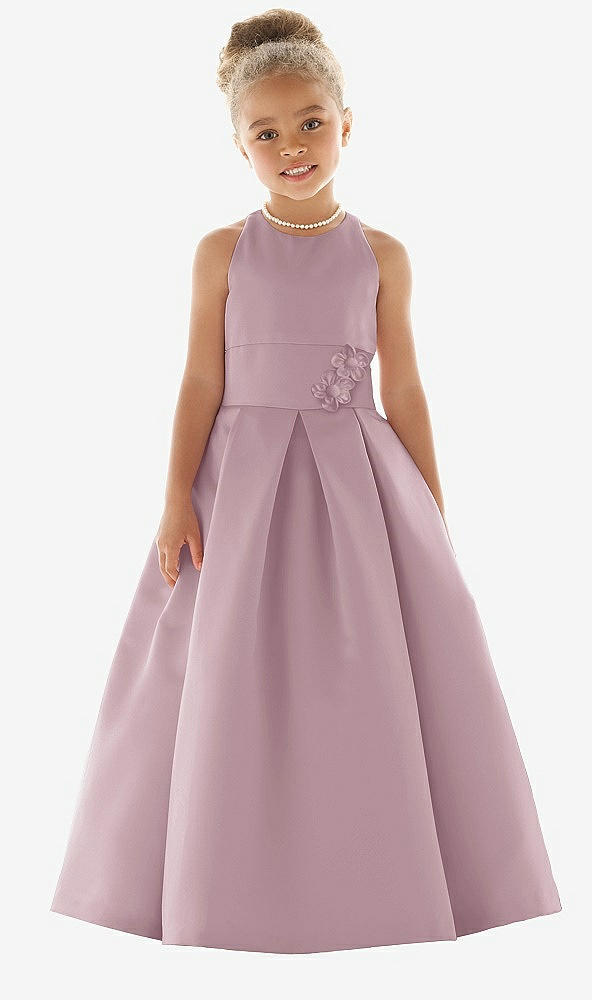 Front View - Dusty Rose Flower Girl Dress FL4059