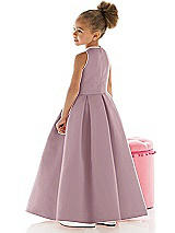 Rear View Thumbnail - Dusty Rose Flower Girl Dress FL4059