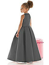 Rear View Thumbnail - Gunmetal Flower Girl Dress FL4059