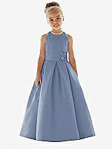 Front View Thumbnail - Larkspur Blue Flower Girl Dress FL4059