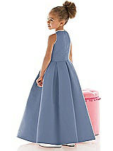 Rear View Thumbnail - Larkspur Blue Flower Girl Dress FL4059