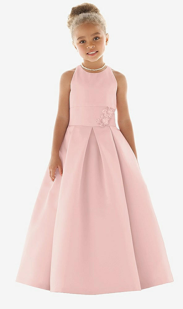 Front View - Rose - PANTONE Rose Quartz Flower Girl Dress FL4059