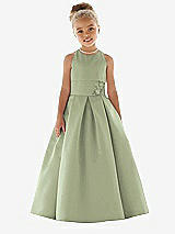 Front View Thumbnail - Sage Flower Girl Dress FL4059