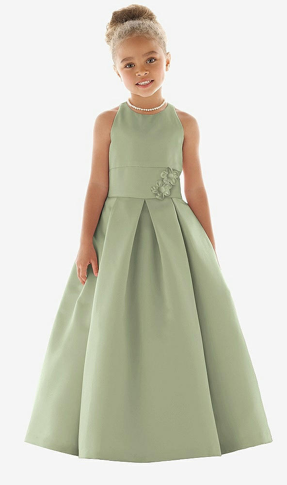 Front View - Sage Flower Girl Dress FL4059